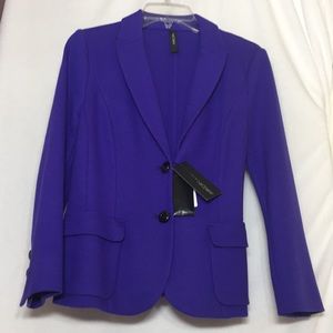 Marccain Blue/violet fitted blazer size 3